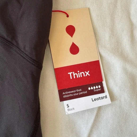 Thinx Black Cross-Back One-Piece Leotard - Picture 3 of 5